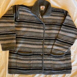 Boiled wool sweater jacket